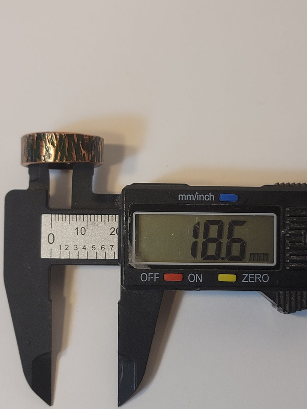 Hammered Copper Ring with East Indian Rosewood Inner Size 8.5