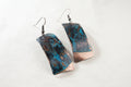 Copper Hammered Earrings with Verdigris Patina